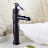 Vòi chậu lavabo mạ màu đen MK-5022B