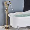 Sen cây đặt sàn thiên nga cho bồn tắm mạ màu vàng MK-51070G