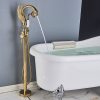 Sen cây đặt sàn thiên nga cho bồn tắm mạ màu vàng MK-51070GW