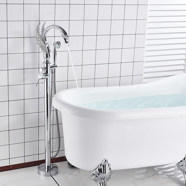 Sen cây đặt sàn thiên nga cho bồn tắm MK-51070W