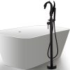 Sen cây đặt sàn thiên nga cho bồn tắm mạ màu đen MK-51071B