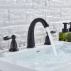Vòi chậu lavabo vòi bồn tắm 3 lỗ mạ màu đen MK-99061B
