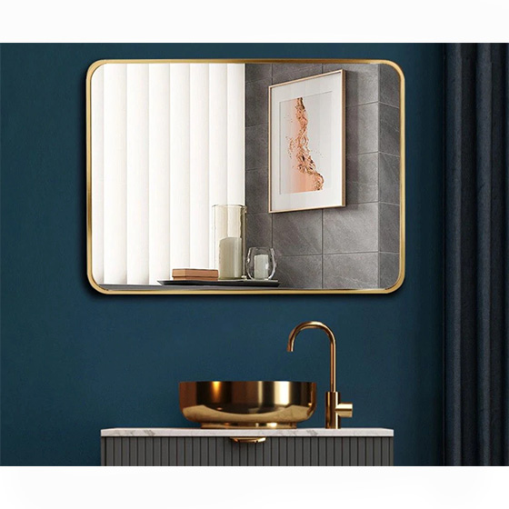 Gương nghệ thuật khung nhôm mạ vàng KMD-6080G