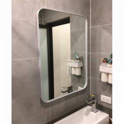 Gương nghệ thuật khung nhôm mạ màu đen KMD-6080B