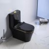 Bồn cầu 1 khối nghệ thuật màu đen Miken MKB-0894BL