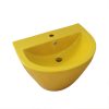 Chậu liền chân treo tường màu vàng Miken MKC-0110Y