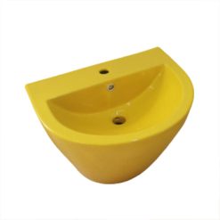 Chậu liền chân treo tường màu vàng Miken MKC-0110Y