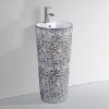 Chậu rửa mặt nghệ thuật chân đứng giả đá Miken MKC-2077