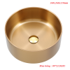 Chậu rửa lavabo Inox 304 màu vàng Miken MKC-3611G