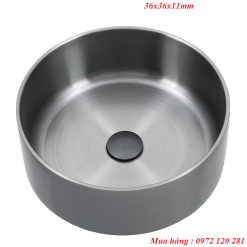 Chậu rửa lavabo Inox 304 màu ghi xám Miken MKC-3611GR