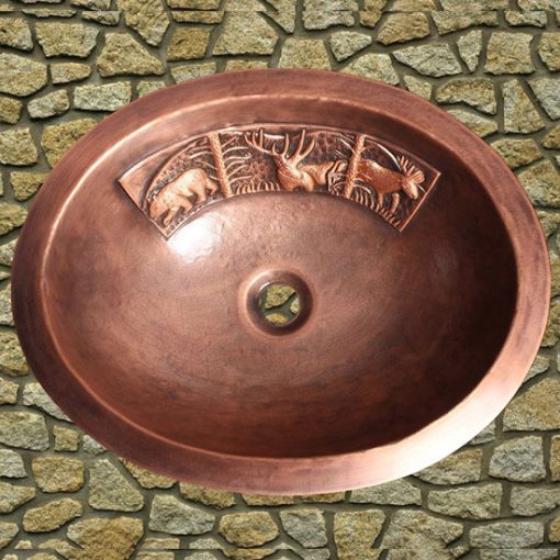 Chậu lavabo bằng đồng MKC-D111