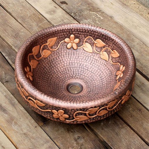 Chậu lavabo bằng đồng MKC-D114