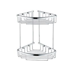 Kệ góc 2 tầng Đồng mạ Crom bóng Miken MKK-3119