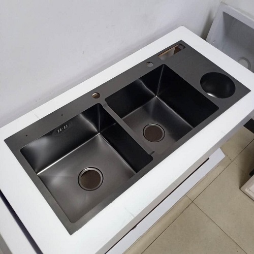 Chậu rửa bát Handmade Inox 304 màu đen Miken MKRB-10045BLB