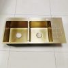 Chậu rửa bát Handmade Inox 304 mạ vàng Miken MKRB-10045GBC