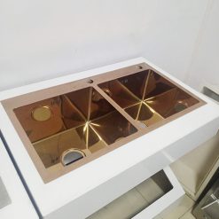 Chậu rửa bát Handmade Inox 304 mạ vàng Miken MKRB-7843GC