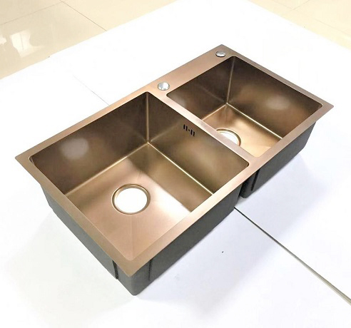 Chậu rửa bát Handmade Inox 304 mạ vàng Miken MKRB-7843GC