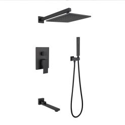 Sen tắm âm tường bát gắn tường màu đen MKSAT-3003B