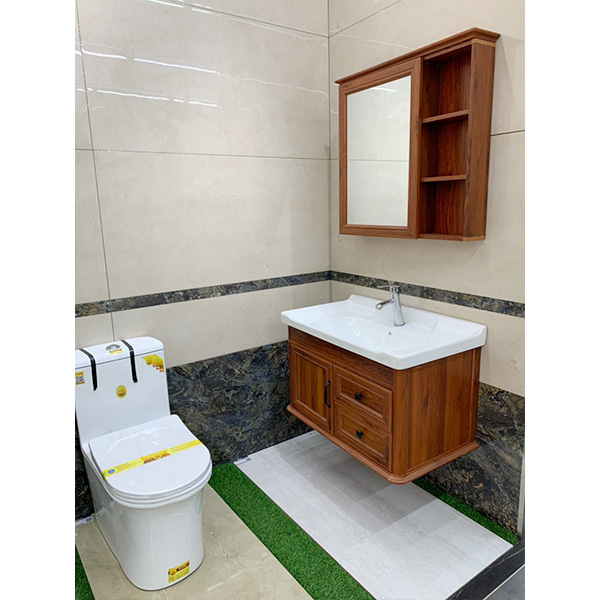 Bộ tủ chậu cao cấp Miken MKTC-8048-3 Wood