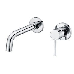 Vòi chậu lavabo âm tường màu chrome Miken MKV-600003