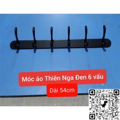 Móc áo màu đen 6 móc TN6B (54cm)