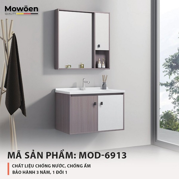 Bộ tủ chậu cao cấp Mowoen D-6913