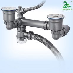Xi phông chậu rửa bát 2 hố phi lỗ 90 Moonoah XPC-90