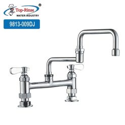 Vòi rửa bát công nghiệp nóng lạnh 2 chân cứng cắm chậu MS-9813-009DJ