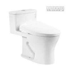 Bồn cầu 1 khối nắp rửa điện tử Washlet S7 Toto MS855CDW23