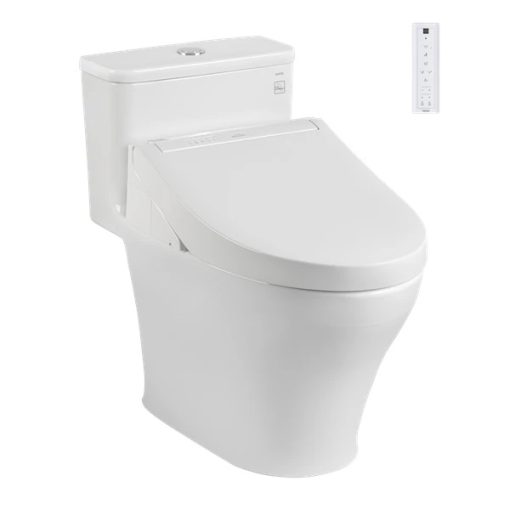 Bồn cầu 1 khối nắp rửa điện tử Washlet Toto MS857CDW15