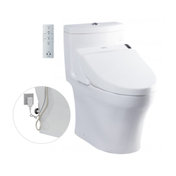 Bồn cầu một khối kèm nắp rửa điện tử TOTO MS889DRW6