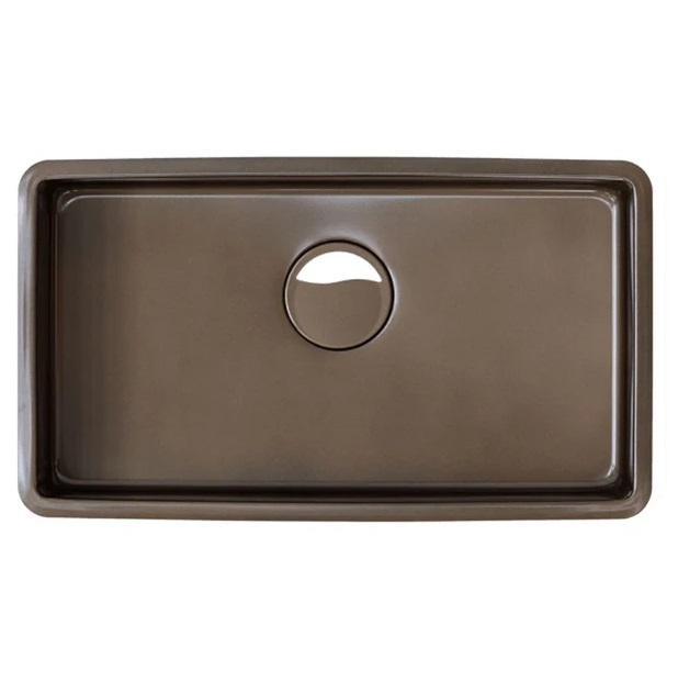 Chậu rửa bát 1 hố lớn nội địa Nhật Bản màu nâu Toyoura N760ZWT-CBG