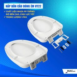 Nắp bồn cầu toilet đóng êm Inacom VT22