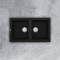 Chậu rửa bát đá Malloca NERO K-45040