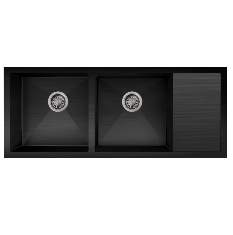 Chậu rửa bát 2 hố Inox304 màu đen Pona PNI2-1145