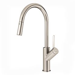 Vòi rửa bát nóng lạnh dây rút Konox Ponte Nickel