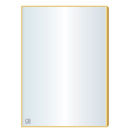 Gương phòng tắm khung kim loại mạ vàng QB Q701