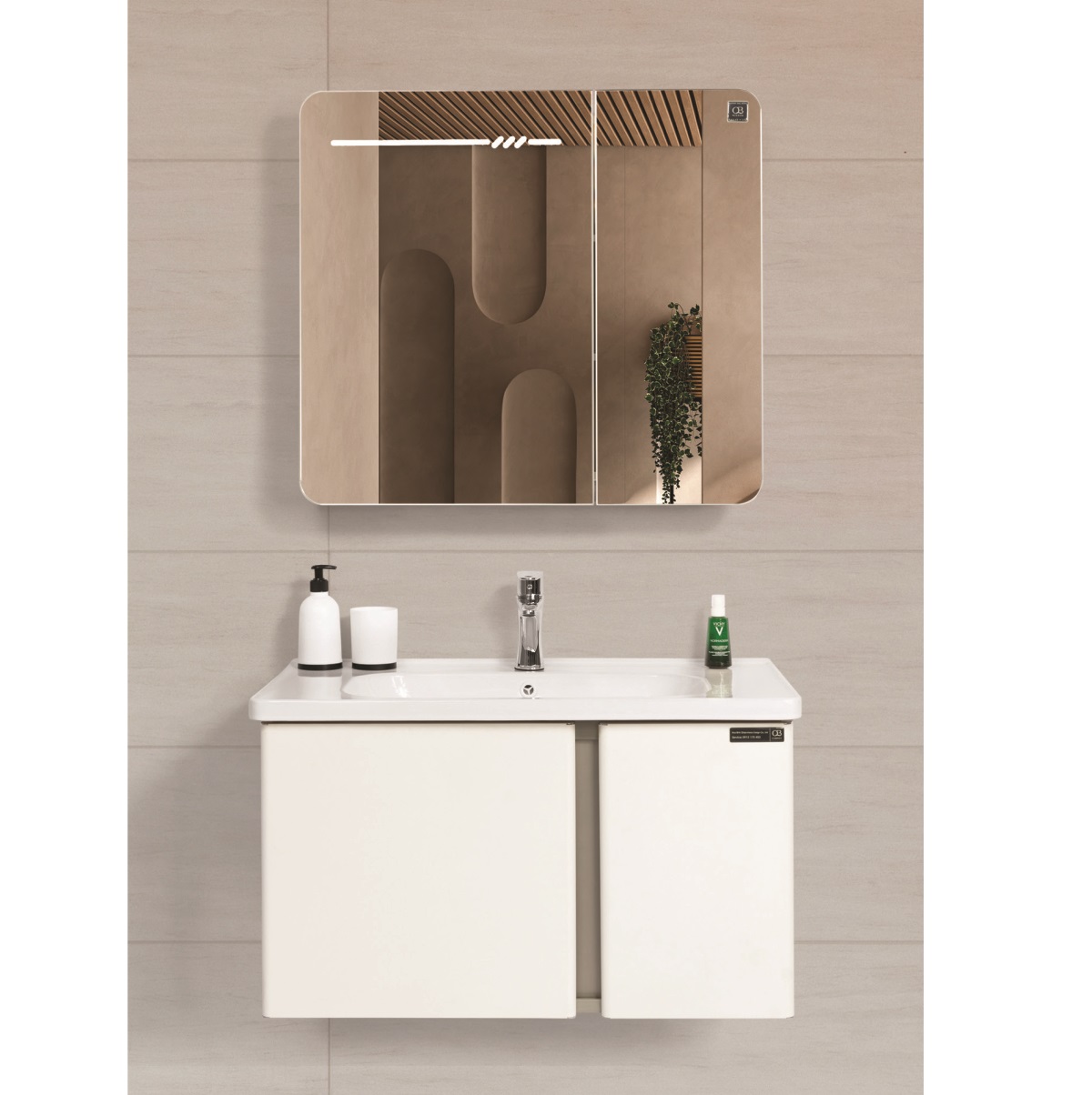 Bộ tủ chậu QB Cabinet QG8015-QC580-QT005