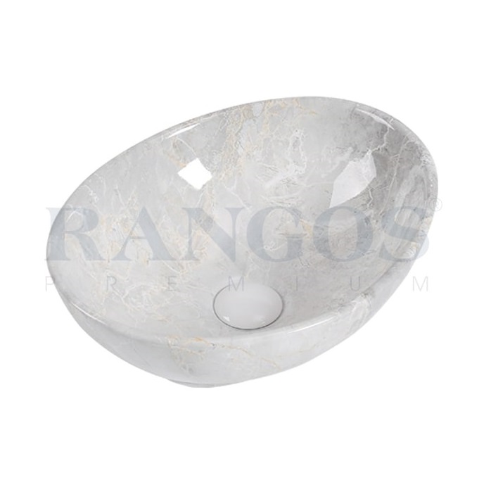 Chậu rửa lavabo đặt bàn đá Rangos RG-DE8006