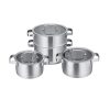 Bộ nồi 3 chiếc kèm xửng hấp Rapido RK182024S-1