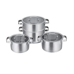 Bộ nồi 3 chiếc kèm xửng hấp Rapido RK182024S-1