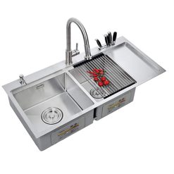 Chậu rửa bát 2 hố 1 bàn Royal Join ST10048D