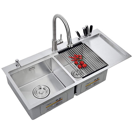 Chậu rửa bát 2 hố 1 bàn Royal Join ST10048D