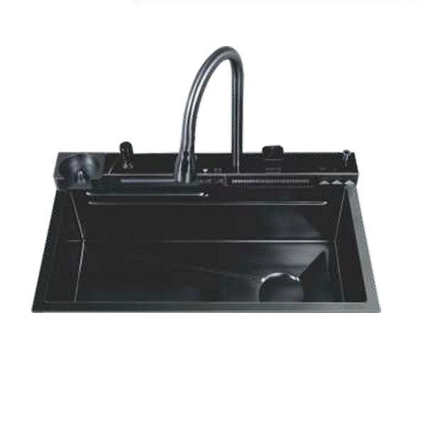 Chậu rửa bát 1 hố phím đàn màu đen Royal Join RA-32A7545