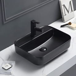 Chậu rửa lavabo đặt bàn màu đen HANJIN HJ-718