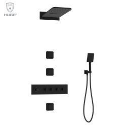 Sen tắm nhiệt độ âm tường màu đen Huge H-ST366B