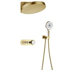 Sen tắm nhiệt độ âm tường mạ màu vàng Miken HI52980GM