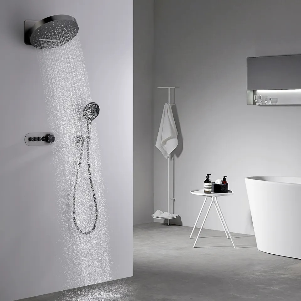 Sen tắm nhiệt độ âm tường màu ghi Miken HI52980GR