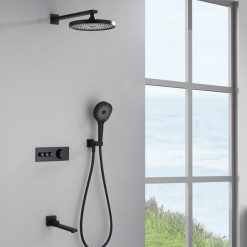 Sen tắm nhiệt độ âm tường màu đen Miken MJS32B