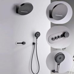 Sen tắm nhiệt độ âm tường màu ghi Miken HI52980GR